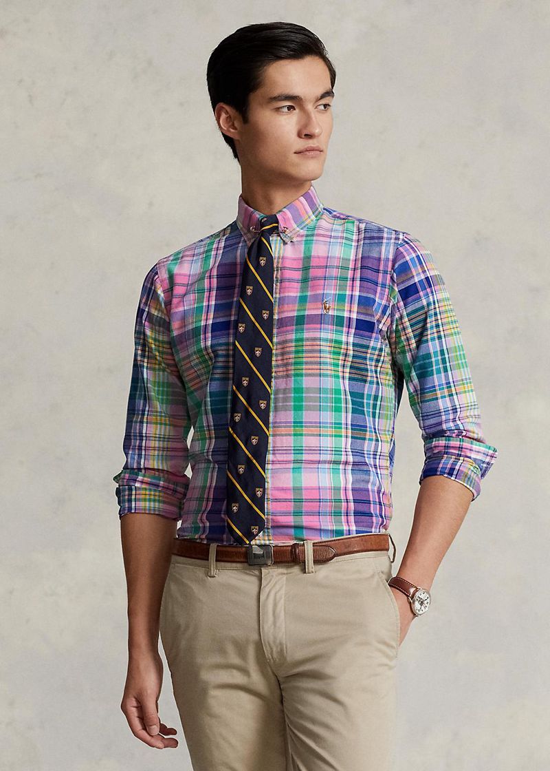 ポロ ラルフ ローレン シャツ メンズ カラー カスタム フィット 格子縞 Oxford HKQXI5406